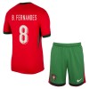 Officiële Voetbalshirt + Korte Broek Portugal B. Fernandes 8 Thuis EK 2024 - Kids